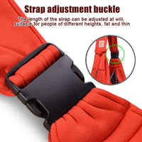 Tomkas Small Dog Sling Carrier, Classic Pocket & Classic Strap - Red / M - Zip pocket & Adjust Strap - image 3
