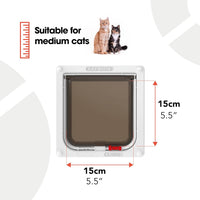 White Cat Mate 2-way lockable cat flap for small to medium cats - view 3