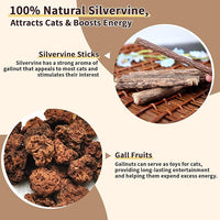 6 Pack Silvervine Cat Chew Toys, Natural Dental Sticks for Indoor Cats, Kittens Teeth Cleaning, Catnip Alternative, Interactive Play, Yellow