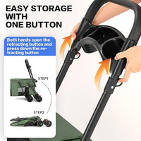Pet Stroller Cat Dog Stroller Travel Folding Pet Carriers（Green）