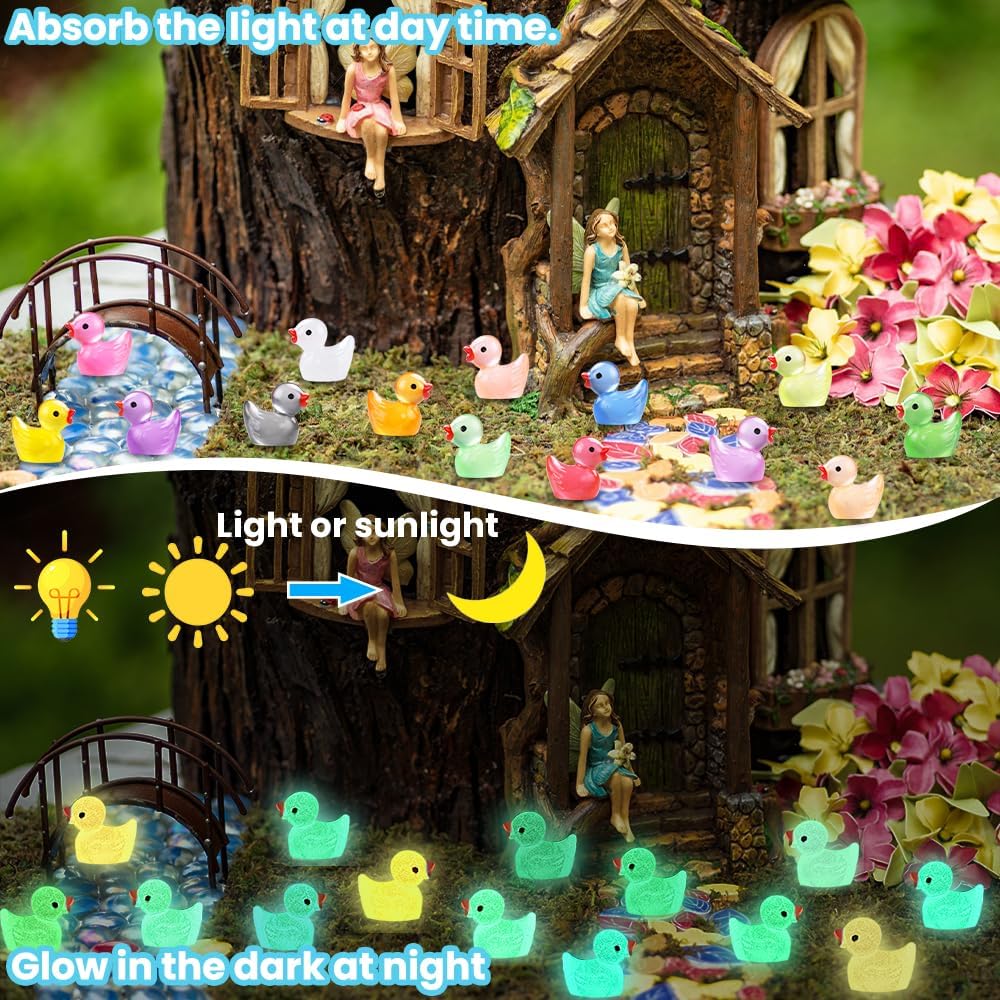 DULEFUN 150 mini resin animal and duck figurines in bright colors - view 27