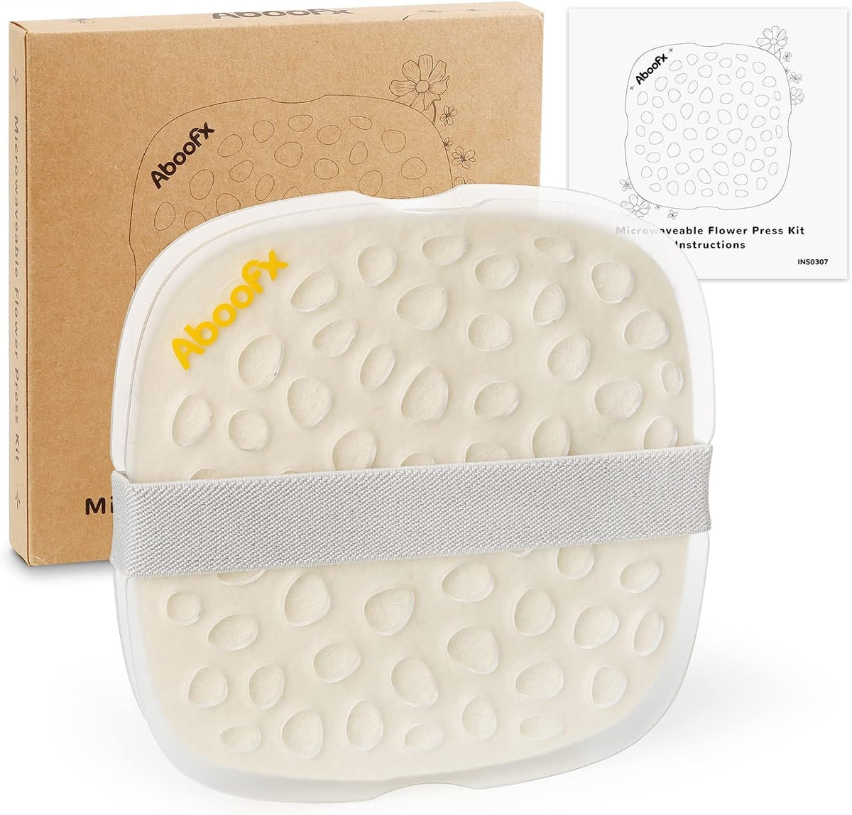Aboofx Microwave Flower Press 6.3" 3 Layers Fast Drying Pressed - 6.3 x 6.3 inches