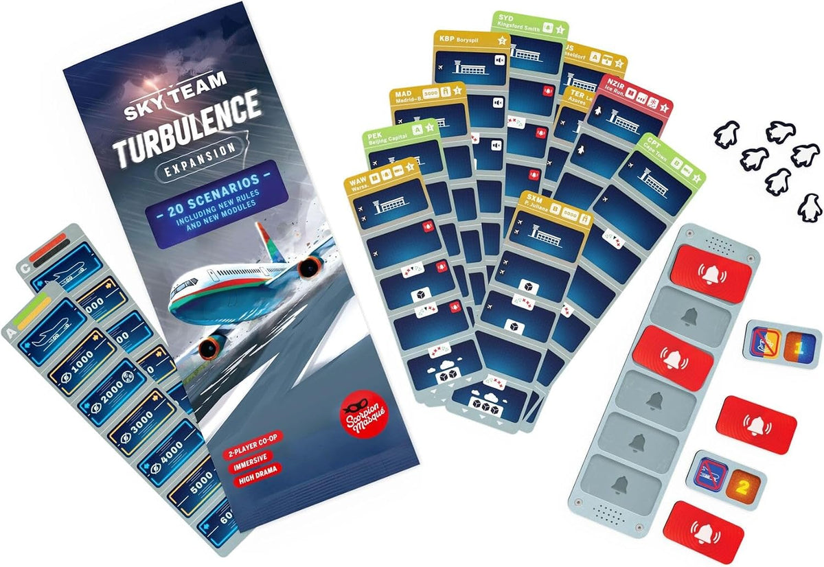 Sky Team, Work Together to Land the Plane, Ages 12+, 2 Players - Turbulence Expansion