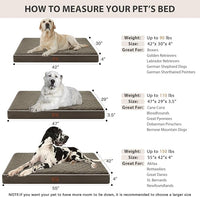 WNPETHOME Orthopedic XL Dog Beds Large Sized Dog, Waterproof Extra Large Dogs Bed with Removable Washable Cover, Multi-Needle Quilting Dogs Crate Bed