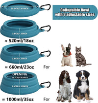 OHMO Spill Proof Collapsible Dog Bowl - 34oz / Peacock Blue - image 2