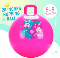 U&C Planet Hopper Ball, 18In Bouncy Ball with Handle for Kids Ages 3-6 – Fun for Kids & Family - 5-9 Years / Pink Unicon - image 3