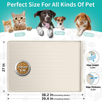 Dog Mat for Food and Water - Cream / 39.4"L x 27"W - image 2