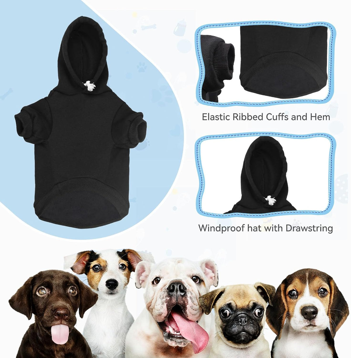 Dog Sweaters for Large Dogs Security Dog Hoodie Soft Brushed Fleece - Medium - image 4