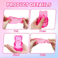 Bear Squishy, Stress Bear Taba Squishy - Rose - image 3