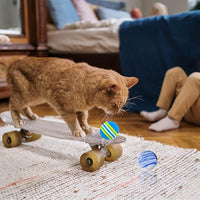 BLMHTWO 12PCS Rainbow Cat Toys, EVA Foam Balls 1.65inch Lightweight Colorful Interactive Pet Balls for Cats, Kittens, Puppy (6 Colors)