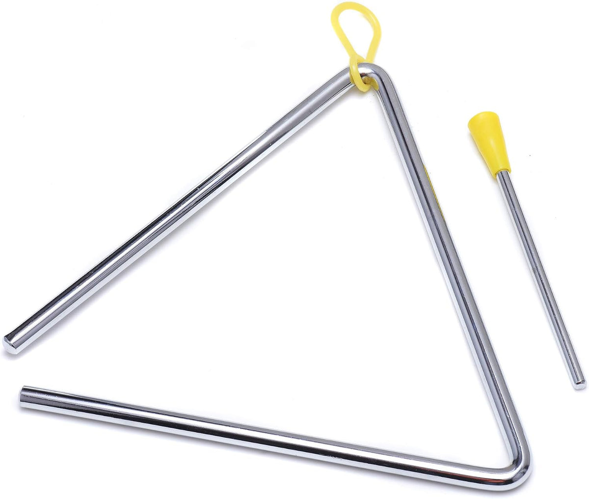 6 Inch Musical Steel Triangle Percussion Instrument With Striker – Fun for Kids & Family - 7 Inch - image 2