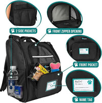 PetAmi Dog Backpack Carrier for Small Large Cat, Pet, Puppy, Ventilated Pet Hiking Backpack Travel Bag, Airline Approved Cat Backpack Carrier, Camping Biking Dog Bag Up to 18lbs Pet, Black
