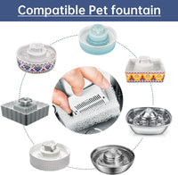 Cat Water Fountain Replacement Filter - 8 Filters & 2 Sponges - image 2