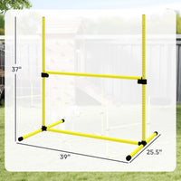 PawHut 4 Piece Dog Agility Training Equipment for Dog Agility Course - 4 Piece / Yellow - image 3