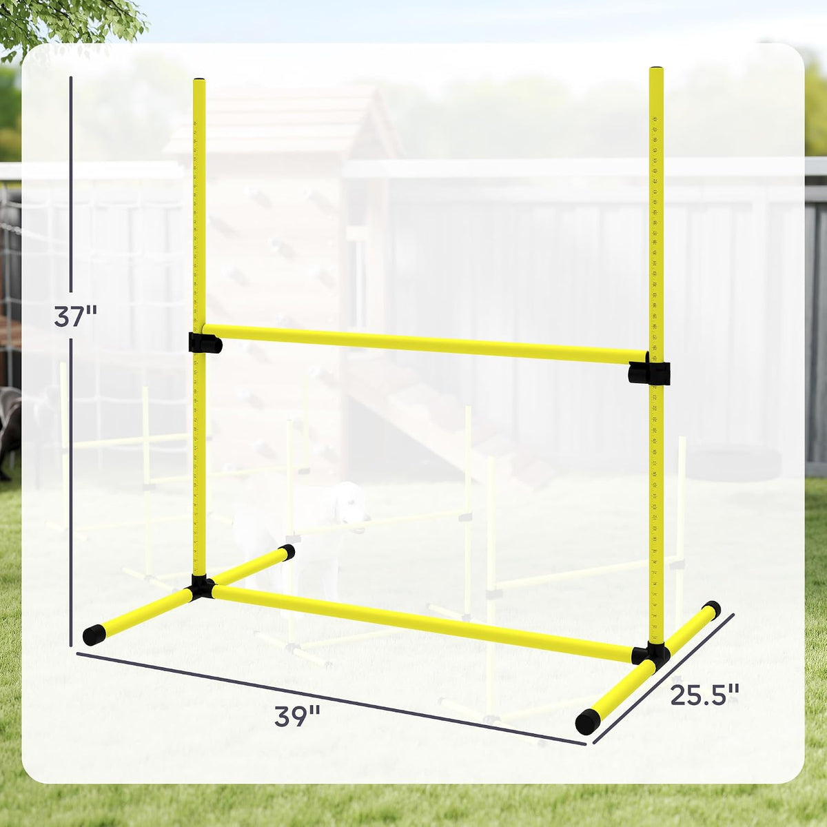 PawHut 4 Piece Dog Agility Training Equipment for Dog Agility Course - 4 Piece / Yellow - image 3