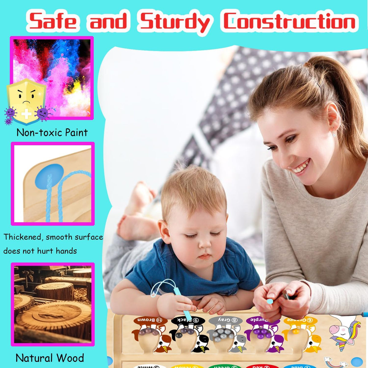 Dinosaur Toys, Magnetic Color and Number Maze - Kids Edition - image 4