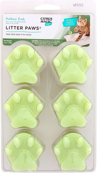 Citrus Magic Pet Odor Control Paws for Litter Boxes - Outdoor Fresh / 6 Count (Pack of 1)