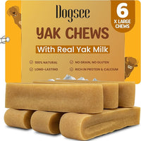 Dogsee Original Himalayan Yak Cheese Dog Chews XL - 6 Chews | Dog Treats Rawhide Free | Fight Plaque & Tartar | All Natural Long Lasting | Odourless and Great for Cleaning Teeth