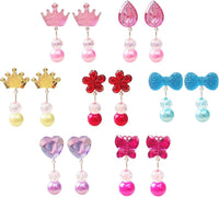 Elesa Miracle 28pcs Children Kids Little Girl Shiny Clip-on Earrings - image 2