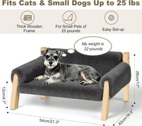 Elevated Cat Couch Bed for Indoor Cats - Dark Gray - image 2