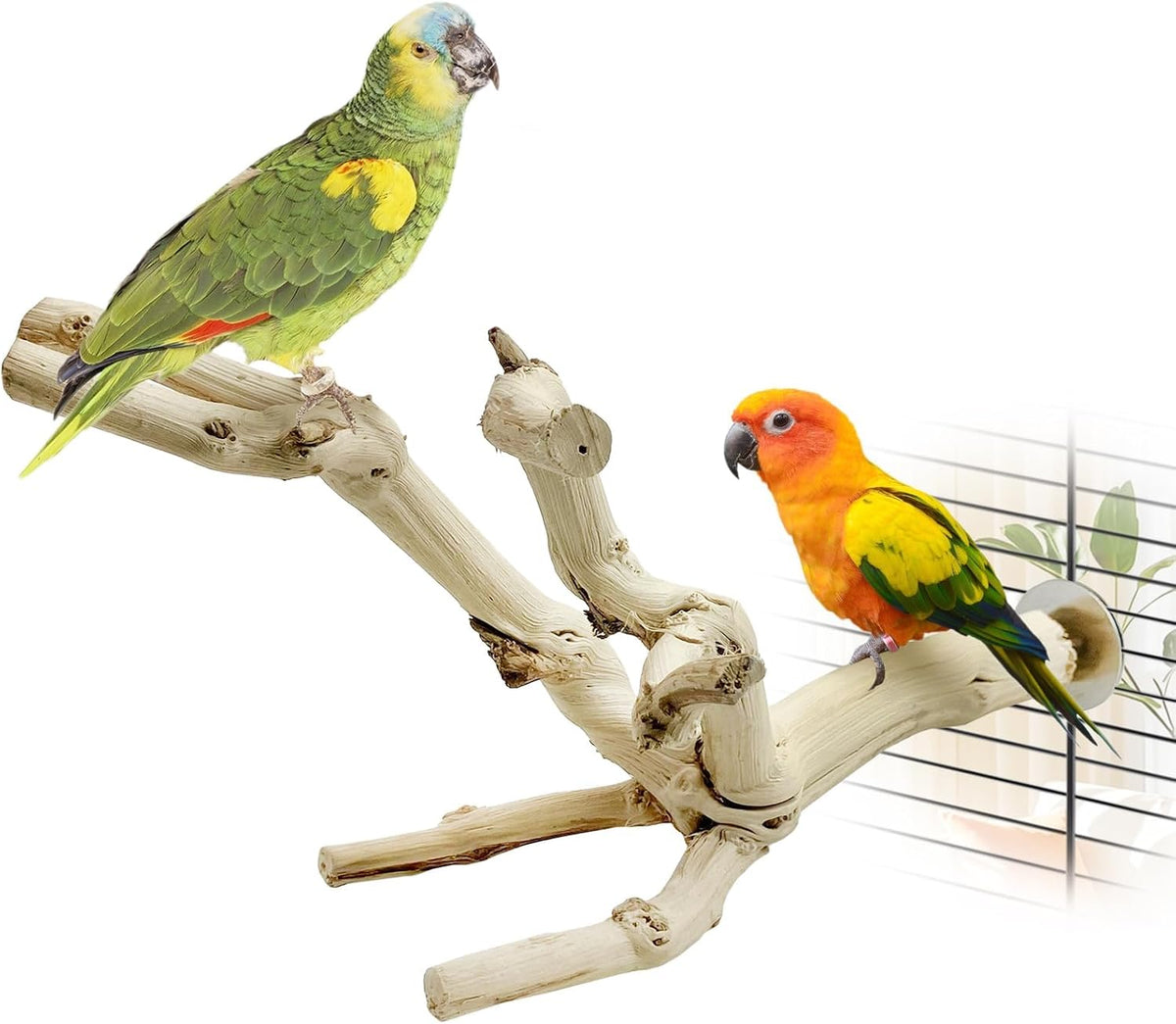 Natural Parrot Perch Bird Stand Pole Wild Grape Stick Paw Grinding - Wood-Finish Grape Stick 1PCS