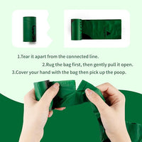 Certified 100% Compostable Poop Bags for Dogs, 270 Count Guaranteed Leak Proof and 18 Microns Extra Thick Dog Waste Bag, 18 Rolls of Plant Based Doggie Poop Bag, No Scented with ASTM D6400 & EN13432