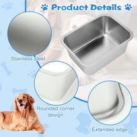YUEPET 3 Gal Large Stainless Steel Dogs Water Bowl - 2 Gallons - image 4