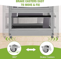 GUTINNEEN Large Chinchilla Cage, 4 Levels Ferret Cage - Large Critter Nation Hutch with Chew-Proof Aluminium Edge & PVC Layer, Brake Wheels Moveable - for Hamster, Rat, Gerbil