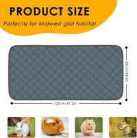 4 Pack Guinea Pig Cage Liners Washable Guinea Pig Bedding Reusable - Dark Grey / 48" x 24" (2 Pack) - image 2