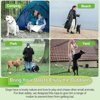 Tie Out Cable for Dogs,50FT Dog Leads,Heavy Duty Tie Out Cable for Large Dogs Up to 125lbs,Durable Dog Runner Tether Line for Outdoor,Yard