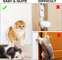 Cat Door Interior Pet Doors for Cats Kitty Shaped Hole Cat Gate Pass - image 3