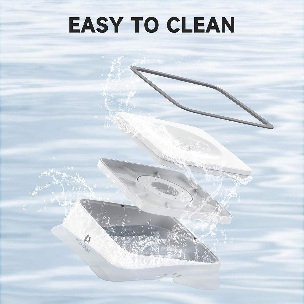 ELS PET No Spill Dog Cat Bowl 35oz 1L Anti Slip Travel Water - 2L / White - image 4