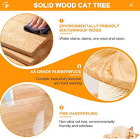 75 inch Cat Tree Tower for Indoor Cats Large Adult, Modern Big Cat Climbing Tower, Tall Cats Post, Corner Wood Cute Cat Condo with Sisal Scratching Posts