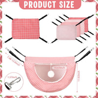 Unittype 2 Pieces Cat Cage Hammock Hanging Pet Bed, 2 Styles - Pink Dots / 2 - image 2