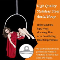 DASKING Professional Aerial Hoop Kit - 90CM/32MM / black,grey,green,pink,steel - image 2