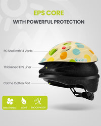 OutdoorMaster Toddler Helmet - Polka Dot Cream / Medium: 20.47-22.05 in. / 52-56 cm - image 3
