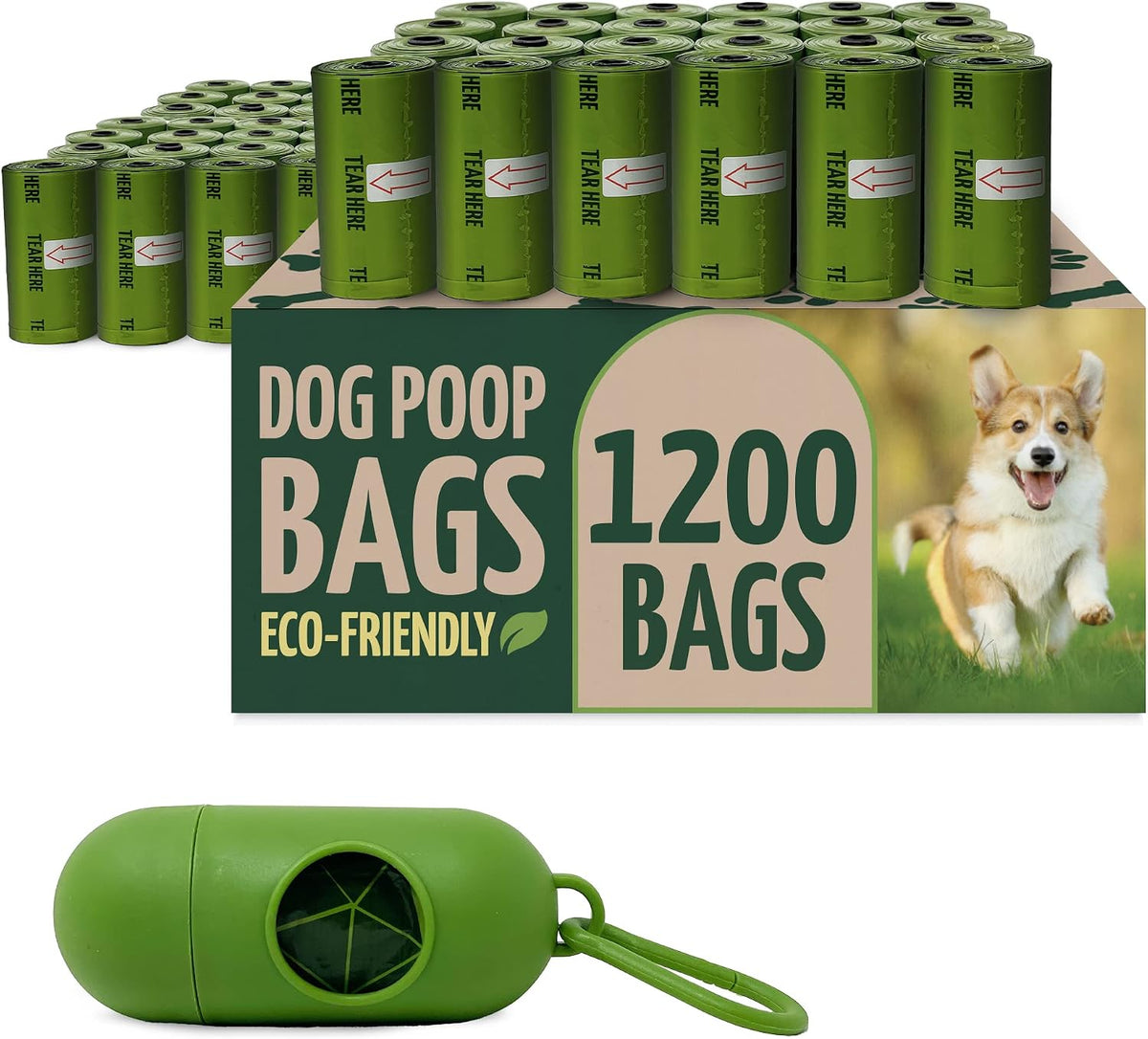Reli. Biodegradable Dog Poop Bags w/Holder – Essentials for Dogs