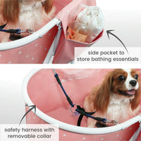 Portable Foldable Dog Bathtub for Small & Medium Dogs – Essentials for Dogs - Pink - image 4