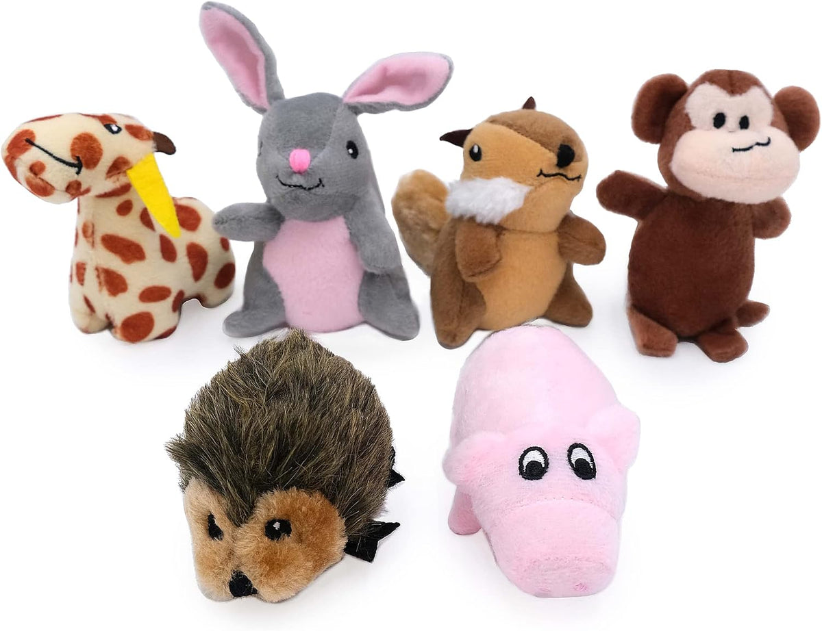 ZippyPaws Burrow Replacement Miniz Squeaky Toy for Enrichment - Animals - Extra Small - (6-Pack)