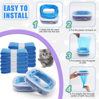 10 Pack Cat Litter Refill Bags Compatible with Your Litter Refill - Blue - image 4