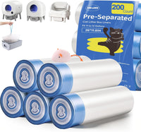 150 Count Drawstring Cat Litter Bags for Automatic Litter Boxes – Daily Care for Cats - 1 Count (Pack of 200)