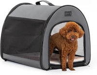 PETSFIT Portable Dog Crate, Travel Dog Crate, Roomy - Grey / 16.5"L x 16.0"W x 19.0"H