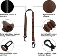 Plutus Pet Dog Seat Belt for Car - Chocolate - image 2