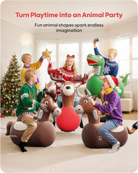 QPAU Inflatable Dinosaur Bouncy Hopper Toy - Dinosaur / 1 Pack - image 3