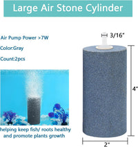 AQUANEAT Aquarium Air Stone 4x2 inch 2 Pack, Large Airstone - 4 inch 2 pcs - image 2