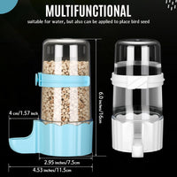 Weewooday 4 Pcs Bird Water Feeder Cage, Blue, White - Blue, White / 490 ml / Cute Style - image 2