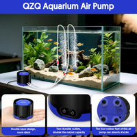 Aquarium Air Pump, Quiet Fish Tank Air Pump with Dual Outlets - 2.5W (Up to 40 Gallon) - image 2