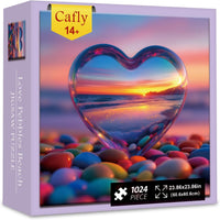 Cafly spiral staircase 1000 piece jigsaw puzzle with playing cards illusion
