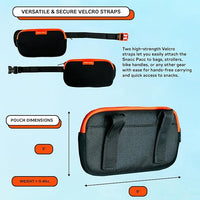 The Snacc Pacc Pouches by Little Chonk | Compatible with The Maxine One Medium Backpack Only | Two Neoprene Storage Compartments with Hip Belt Attachment