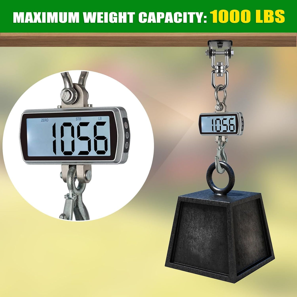 2Pack Heavy Duty Swing Hanger 180° Ceiling Swing Mount 2000 LBS - 360° Swivel Dual U-ring Swing Hanger ( 1 Pack ) - image 3